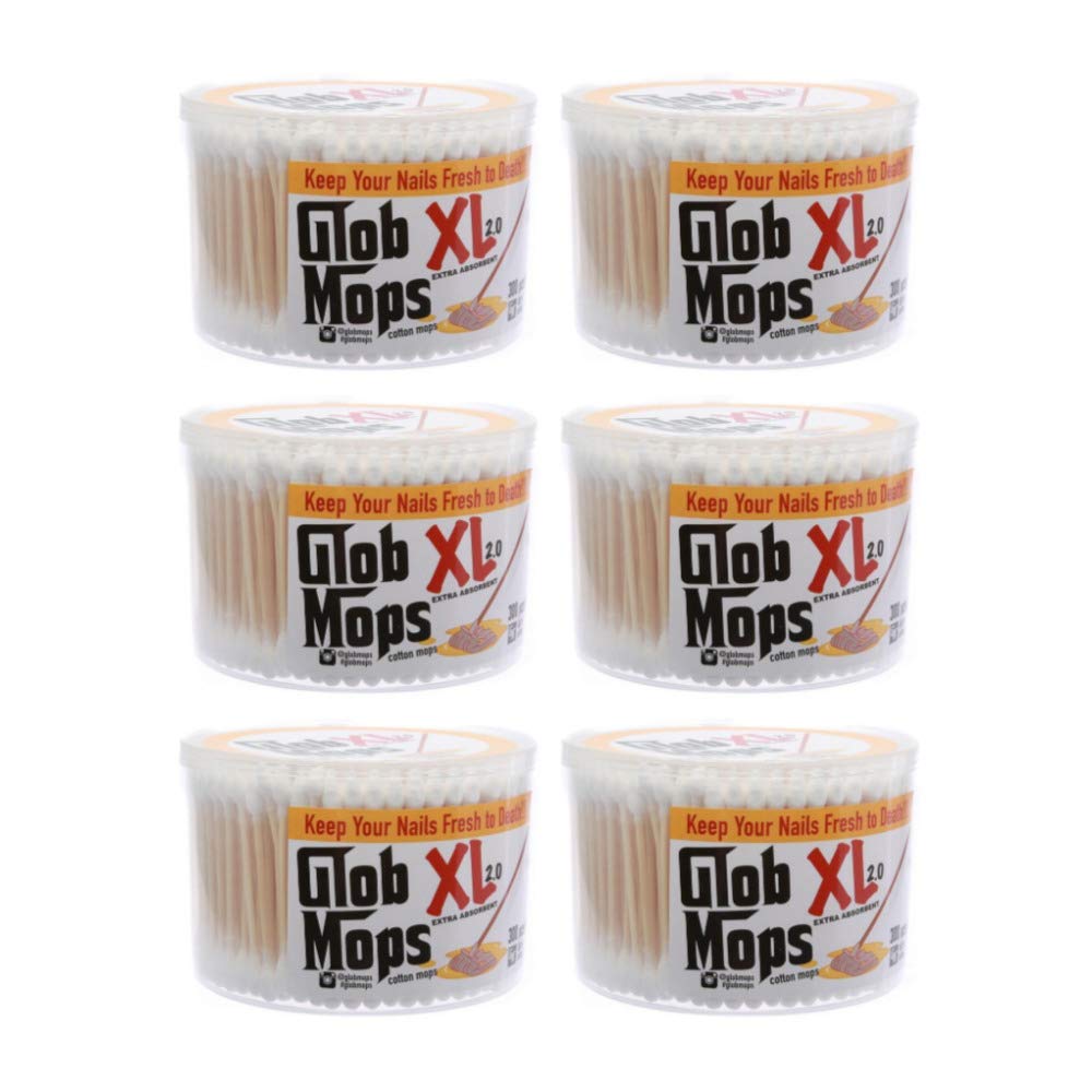 Glob Mops XL pack closeup highlighting residue-free swabs for precision.