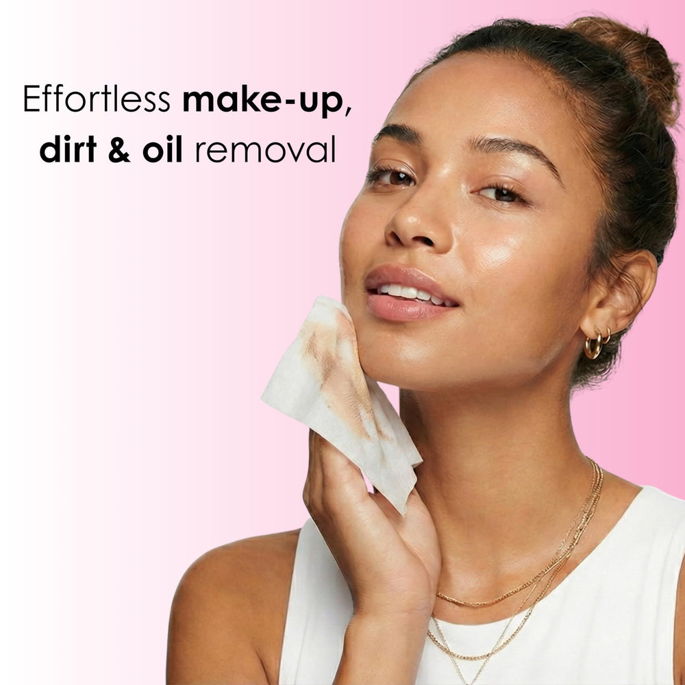Close-up of wipe texture shows soft fibers for comfortable cleansing with Global Beauty Care.