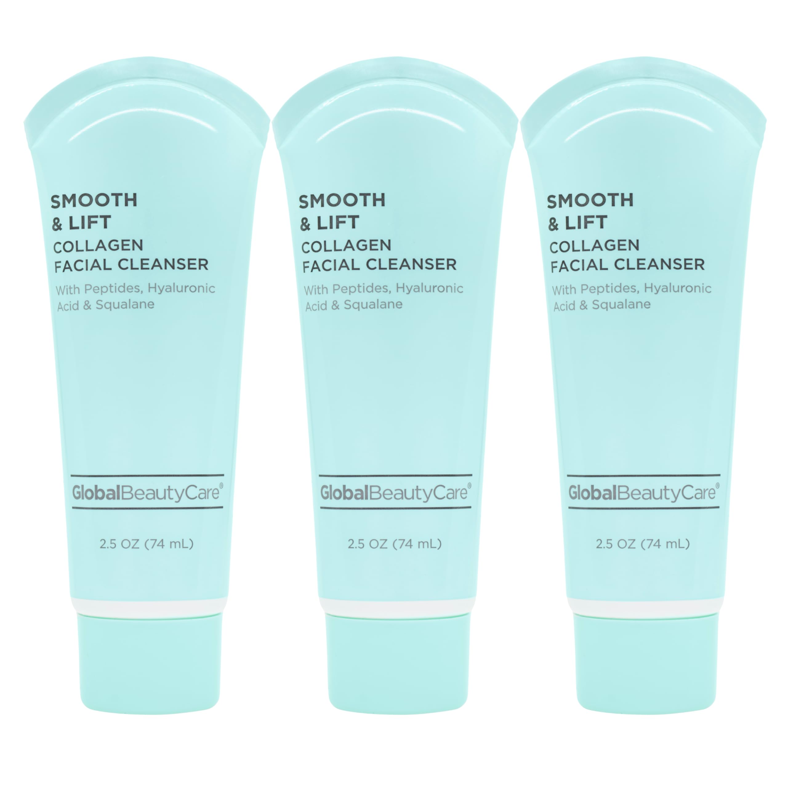 Global Beauty Care Smooth & Lift cleanser bottle with pump for easy daily use