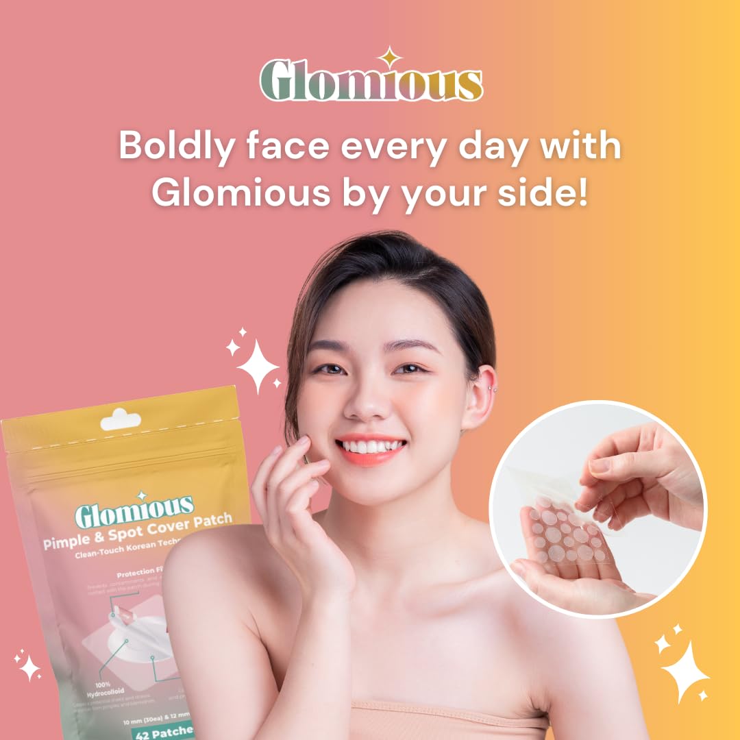 Glomious Pimple Patches cruelty-free packaging and label