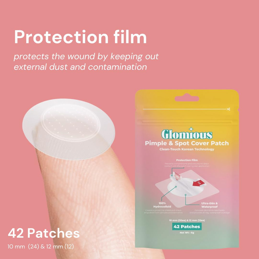 Glomious Pimple Patches are makeup-friendly and ready under foundation