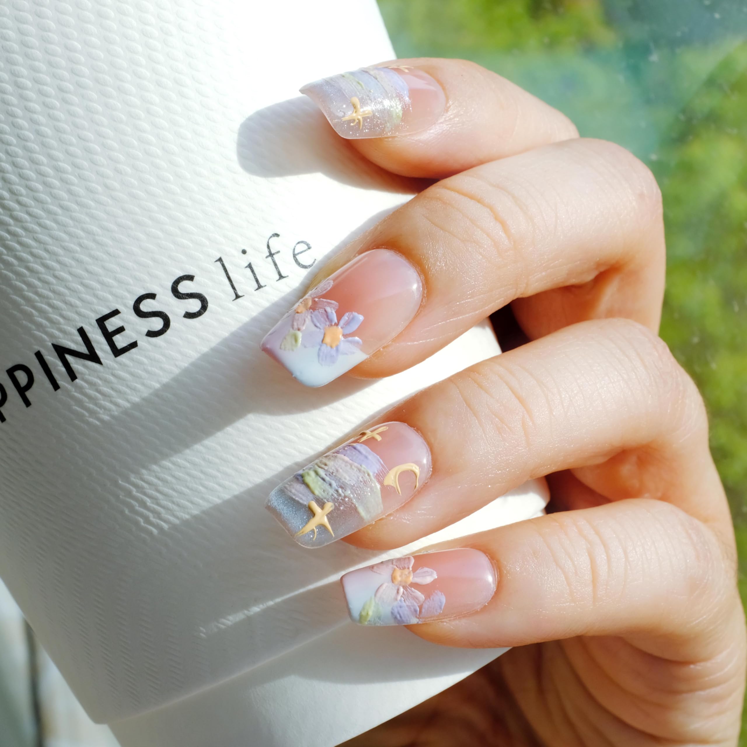 GLORS Purly nails nude-to-white French tips suited for wedding or day-to-night wear.