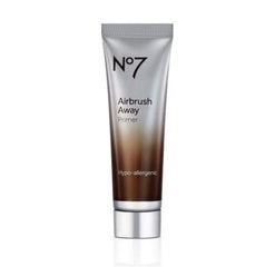 Glory Cosmetics No7 Instant Illusions Airbrush Away Primer bottle provides a smooth base for longer-lasting makeup
