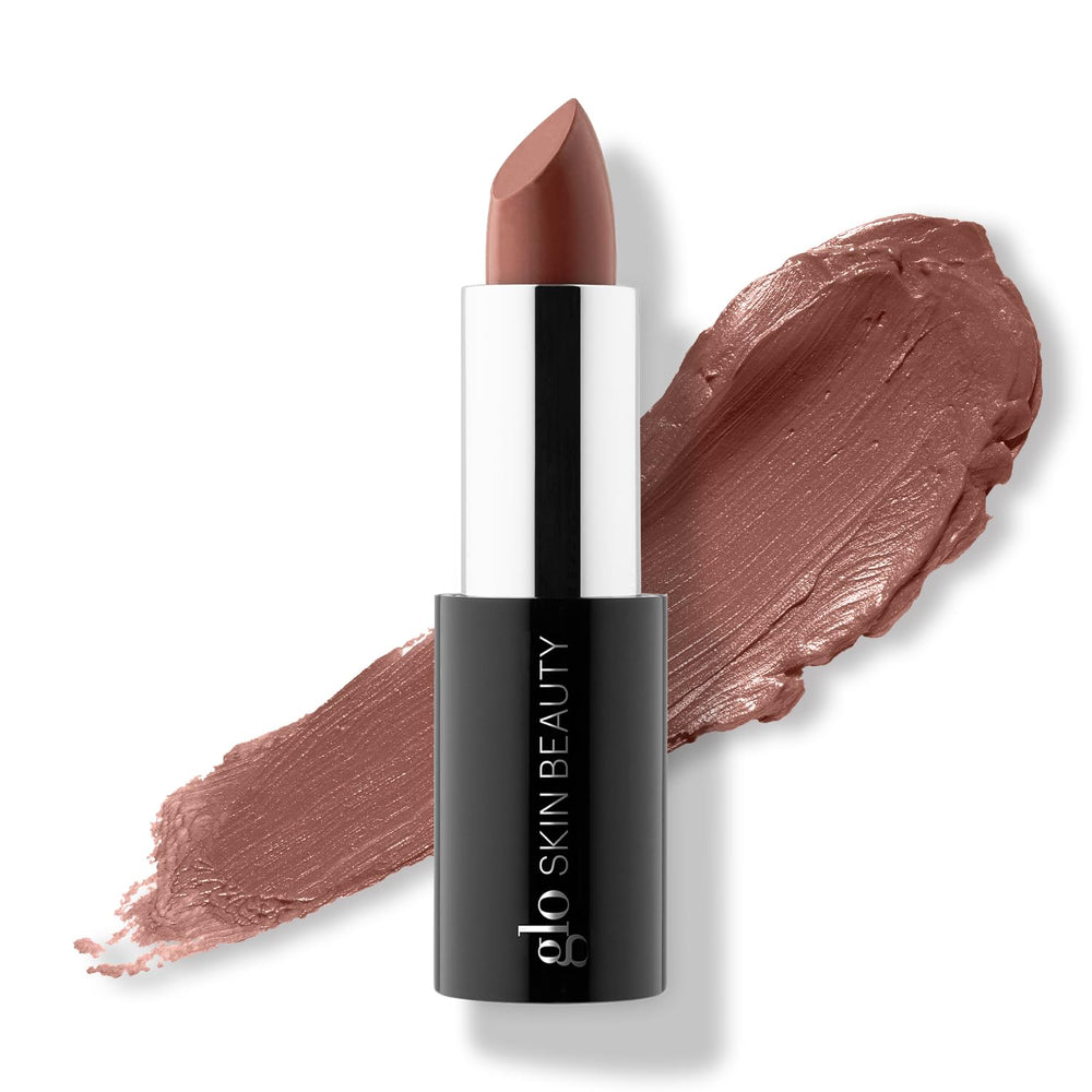 Glo Skin Beauty Satin Lipstick Napa bullet shows rich pigment and nourishing formula.