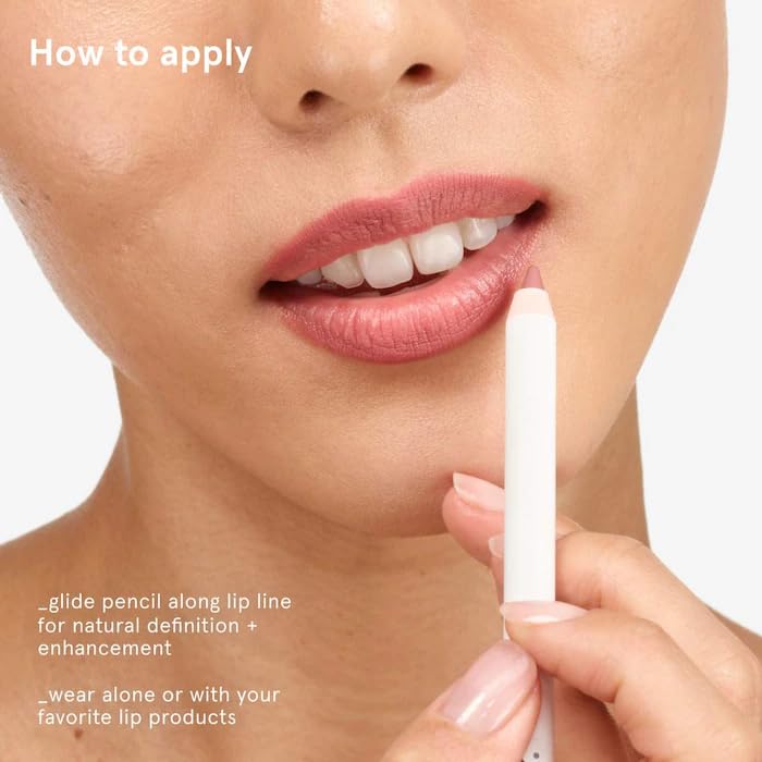 Glossier Bit Lip Liner shade range swatches demonstrating versatility.
