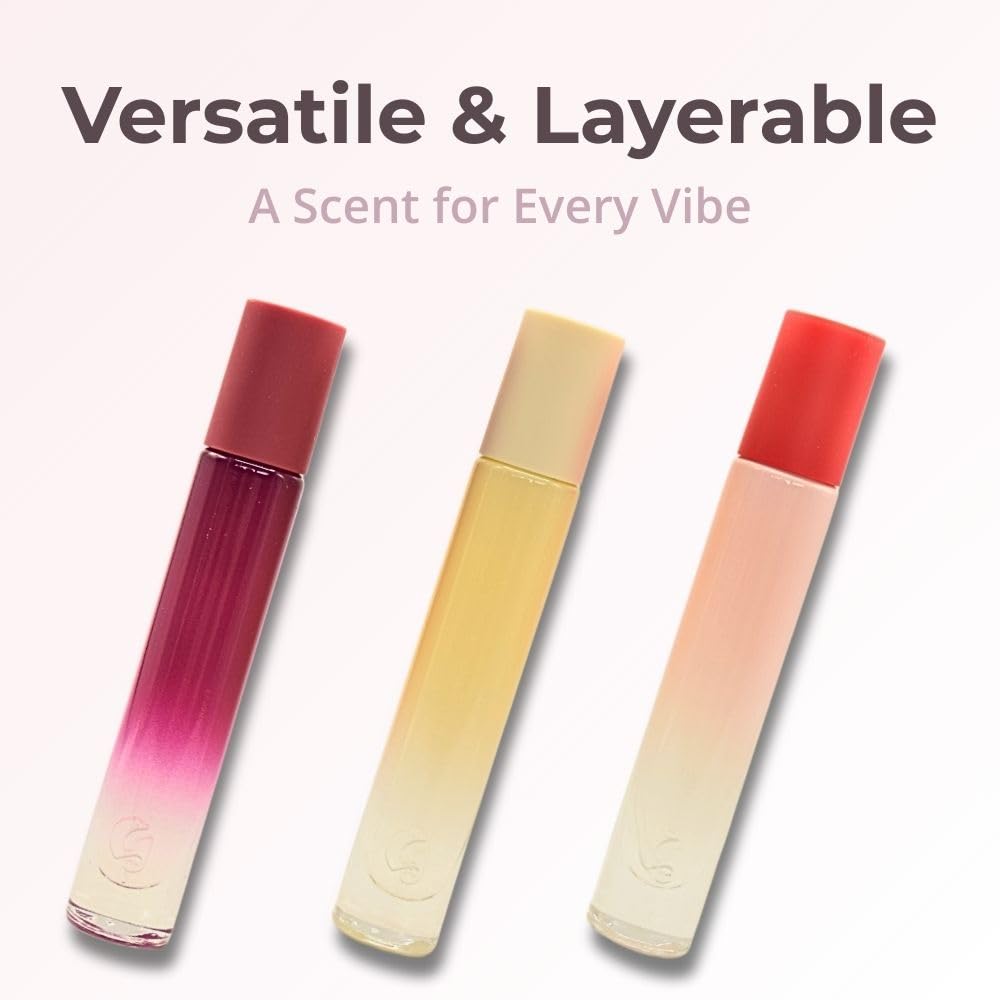 Glossier Doux bottle offering a soft woody aroma for calm moments.