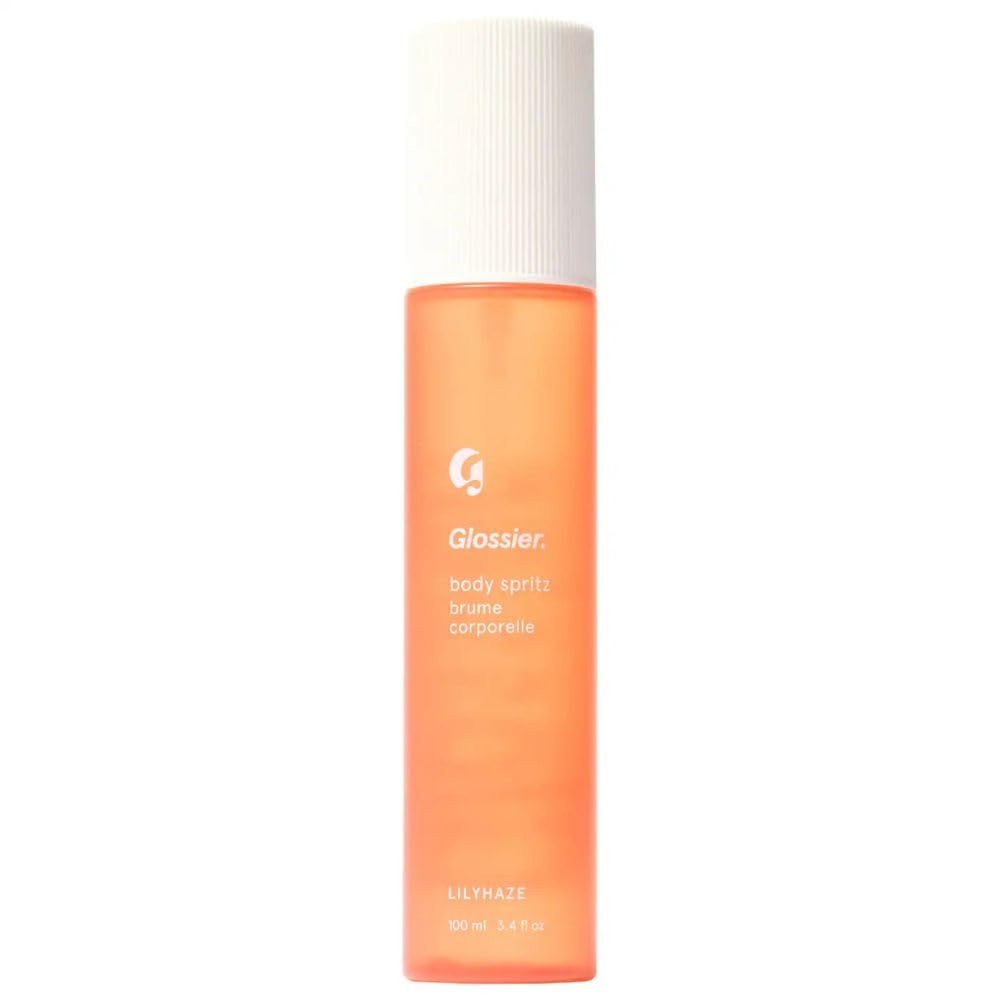 Glossier Lilyhaze bottle with vanilla apricot notes for a warm everyday fragrance