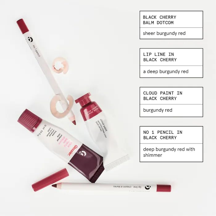 Glossier Lip Liner Black Cherry edge definition enhances lipstick look.