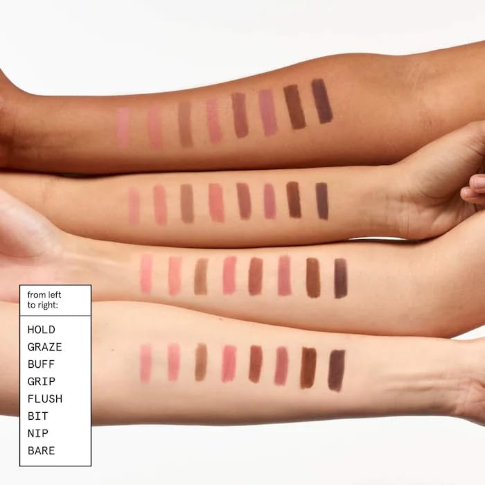 Glossier Graze packaging and shade card highlighting portability.