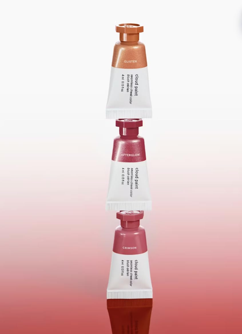 Glossier Cloud Paint Trio travel-size compact for on-the-go touch-ups.