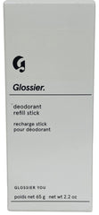 Glossier Recharge Stick bottle, compact aluminum-free option for daily fresh confidence.