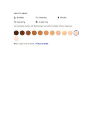 Glossier Stretch Concealer G11 swatch on skin shows brightening and even tone.