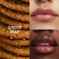 Close-up of Glossier Peppermint Bark Balm Dotcom tube for refreshing lips
