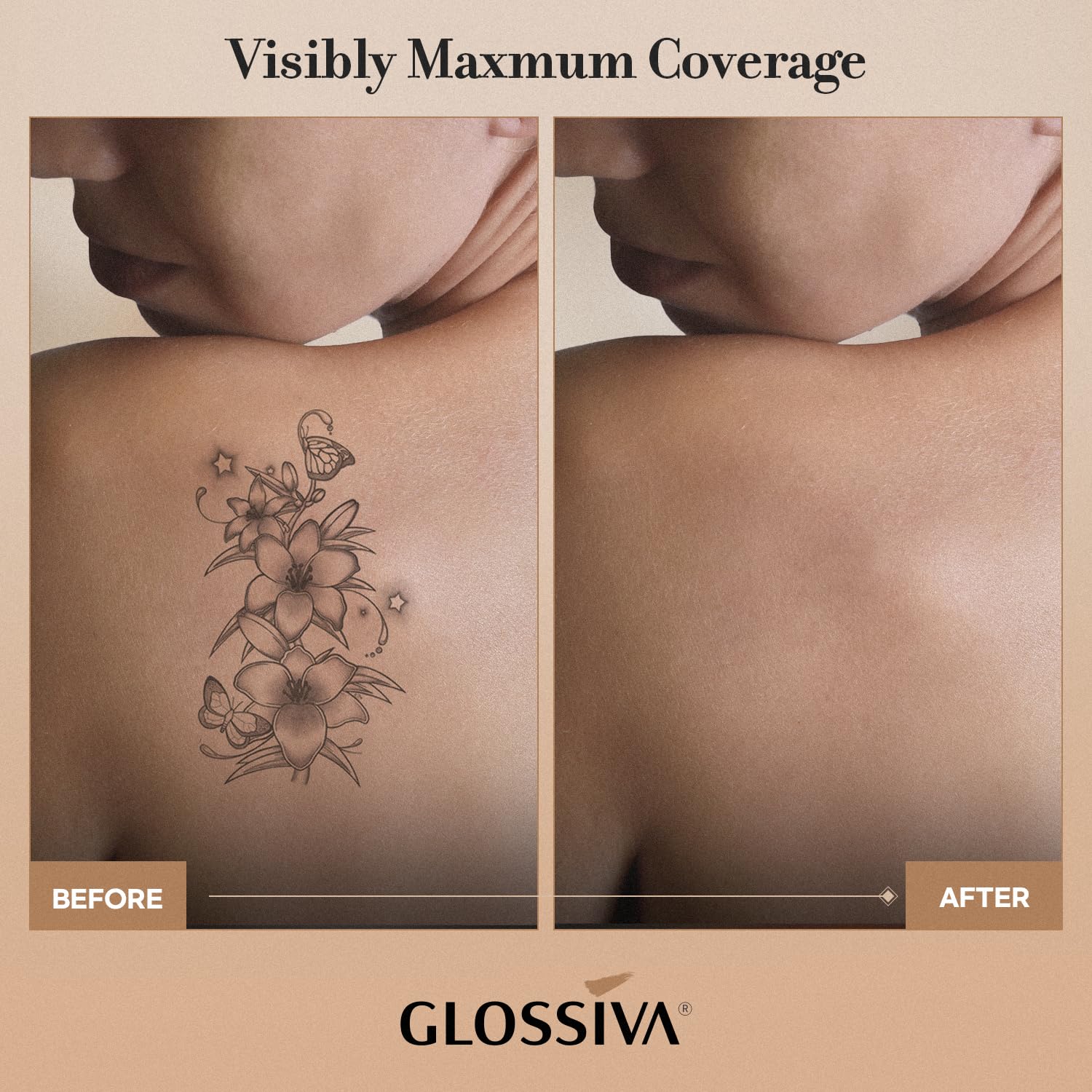 Glossiva waterproof formula icon indicates sweat-proof wear