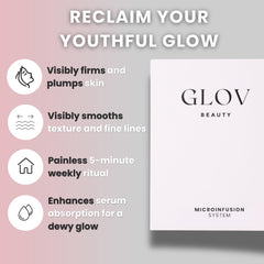 Glov Beauty 0.25mm gold-plated stamp tips provide gentle, precise application for radiant skin
