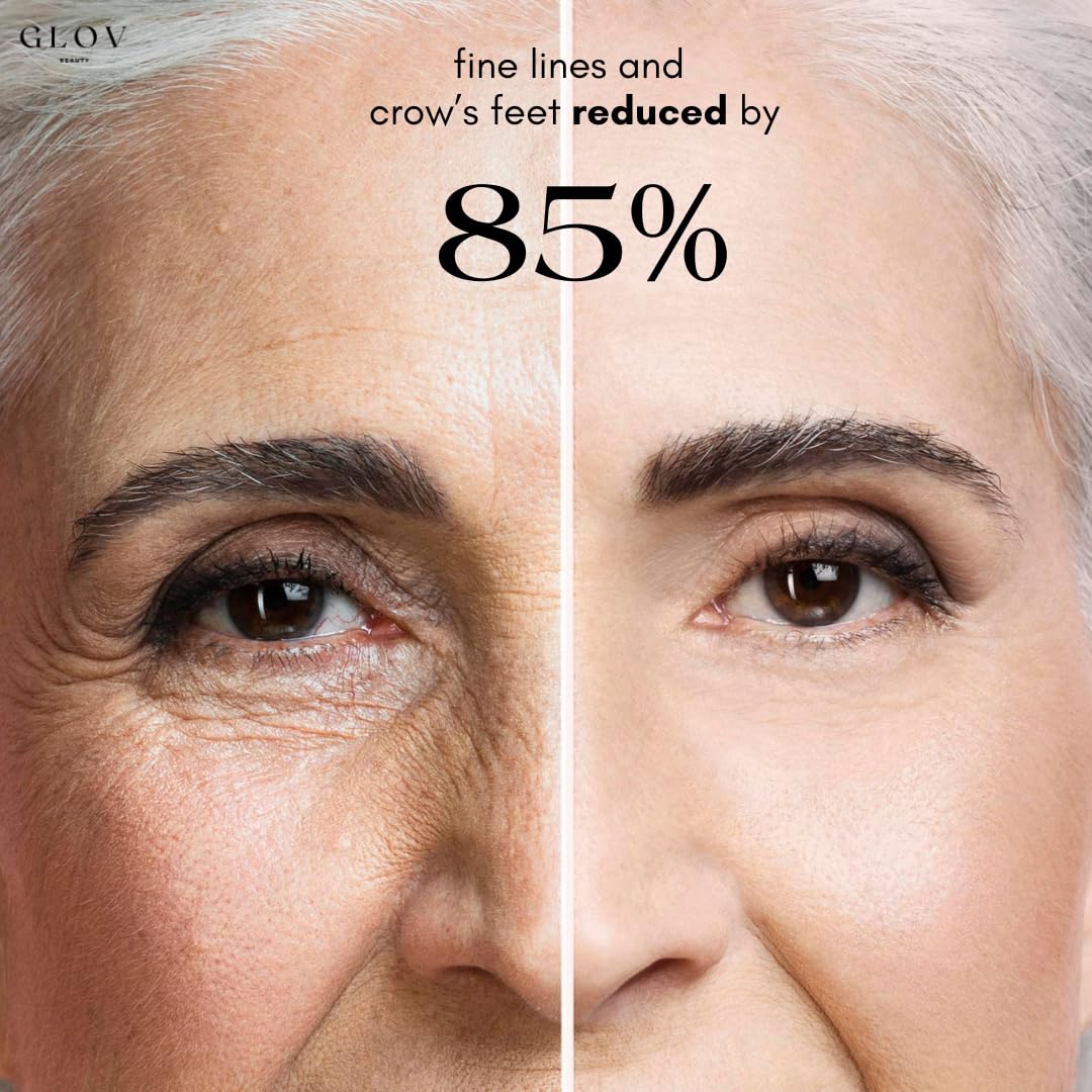 Glov Beauty hyaluronic acid patches close-up emphasizing moisture retention.