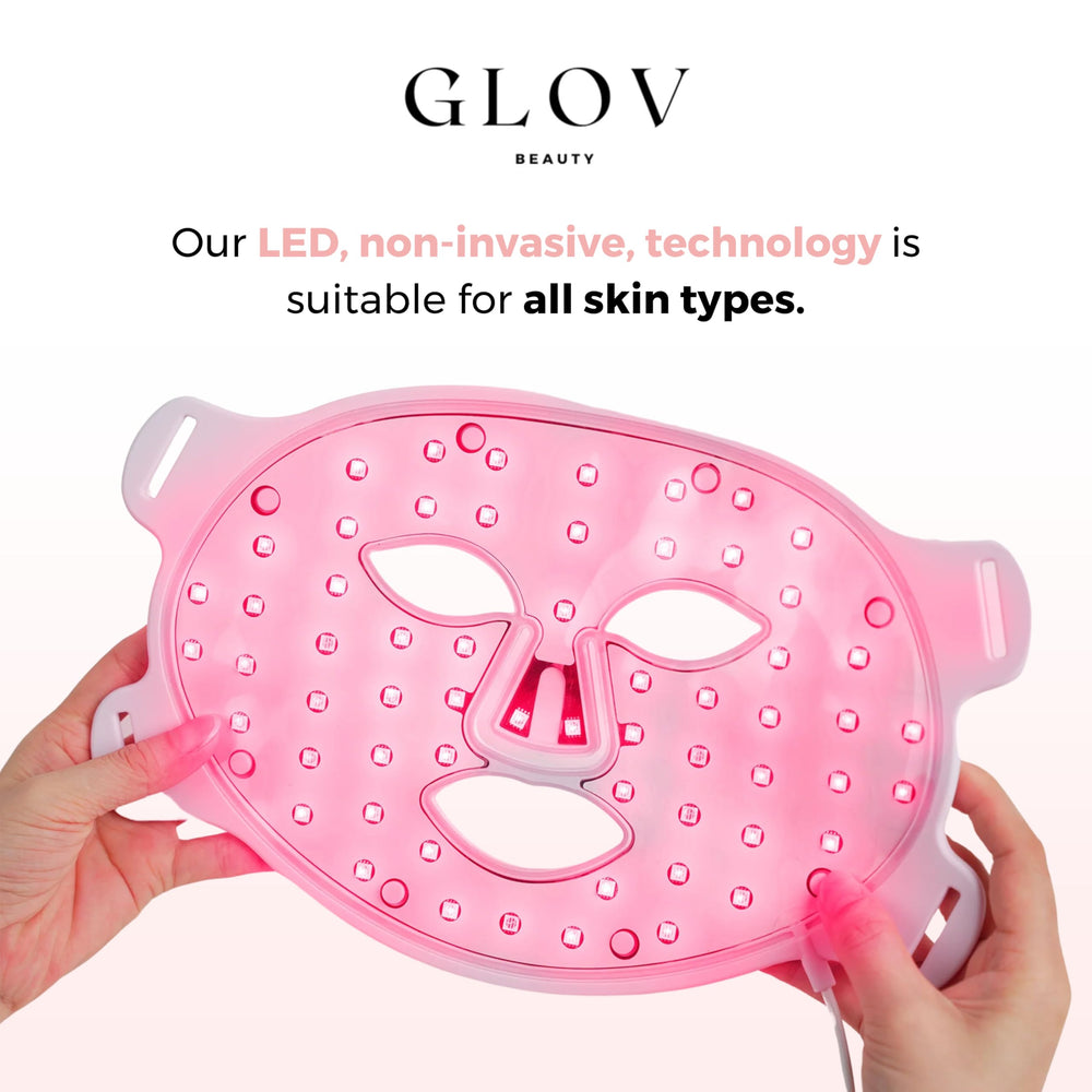 Glov Beauty adjustable head strap ensures secure wear during treatment.