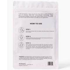 Glov Beauty Micro Dart Eye Patches application shows patch on skin for overnight renewal.