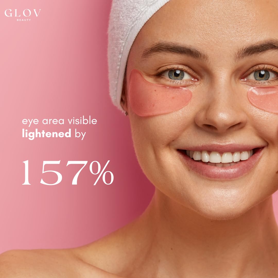 Glov Beauty Intense Rejuvenating Under Eye Gels applied in the morning routine.
