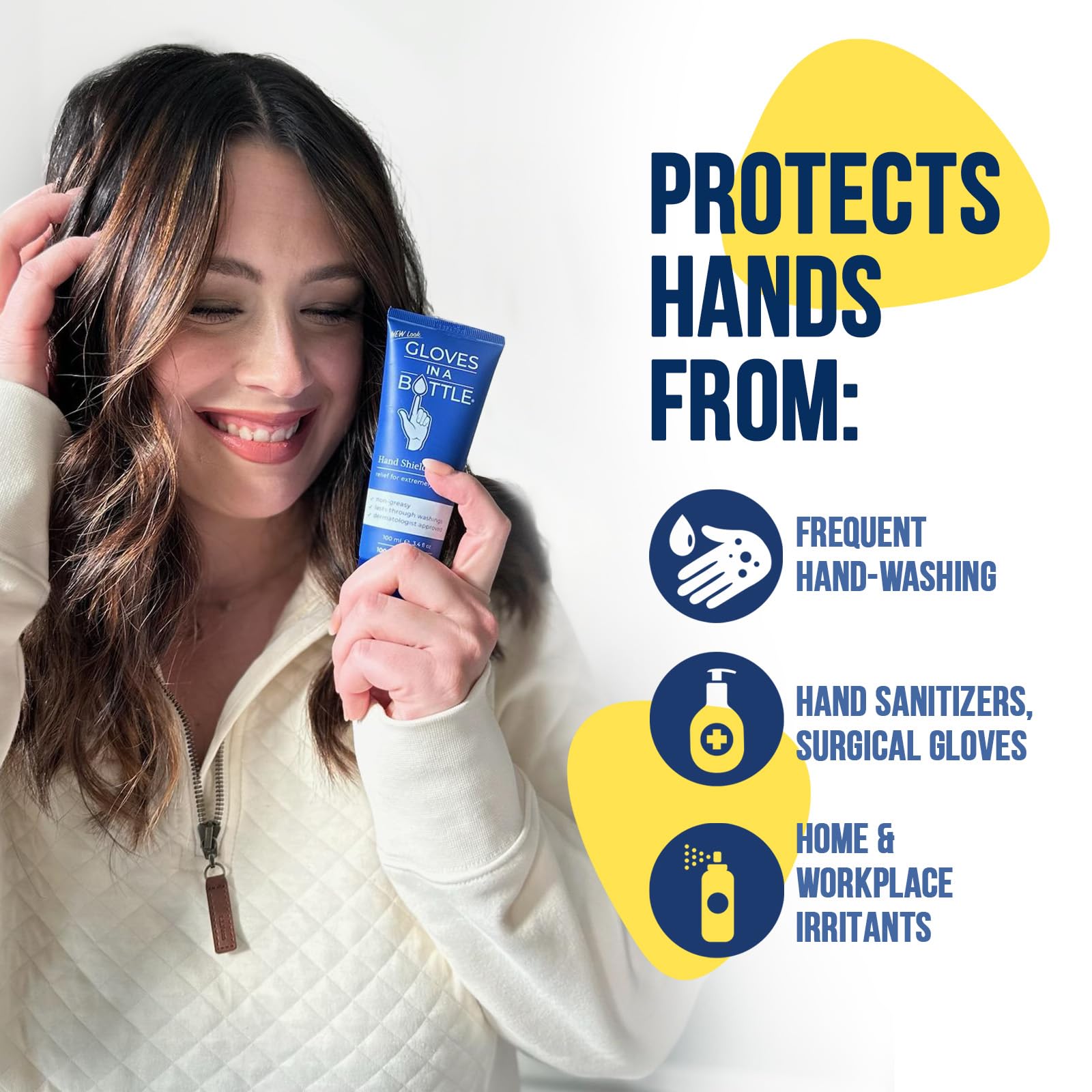 Gloves In A Bottle Shielding Lotion amber bottle emphasizes protection during chores