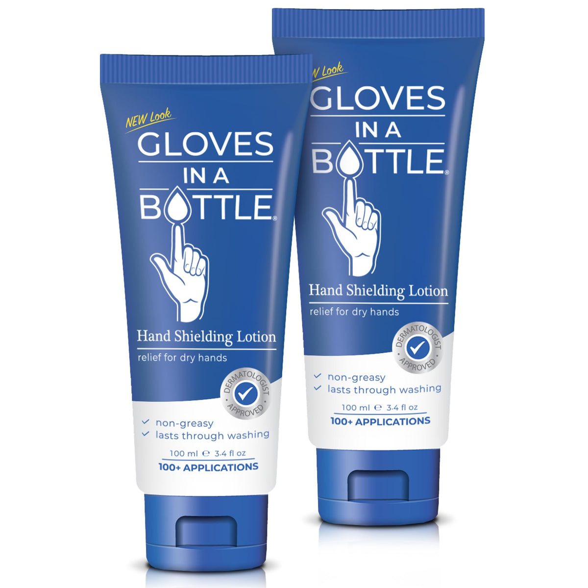 Gloves In A Bottle Shielding Lotion 2-pack front view highlighting value and daily protection.