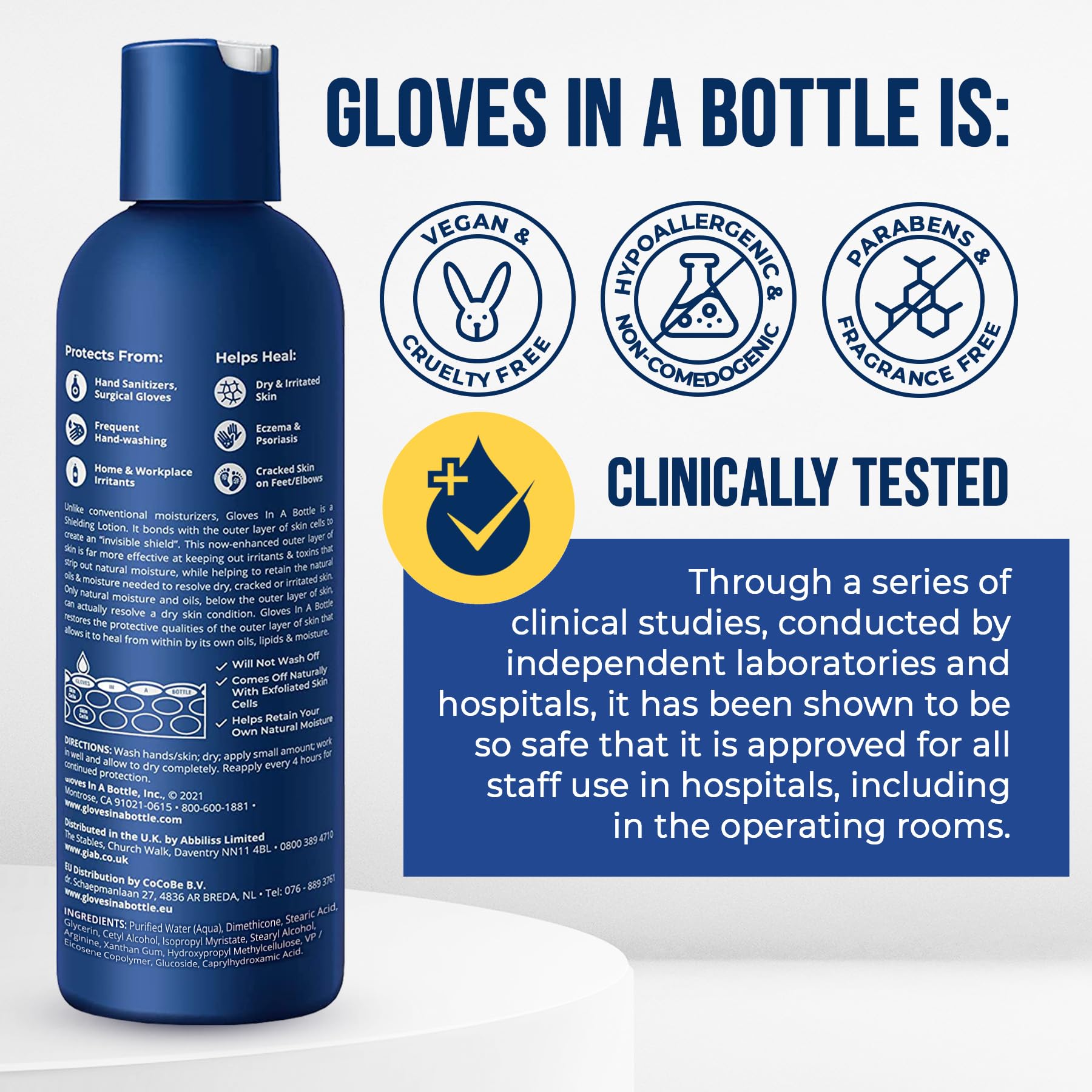 Gloves In A Bottle shielding lotion USA-made label, trusted origin