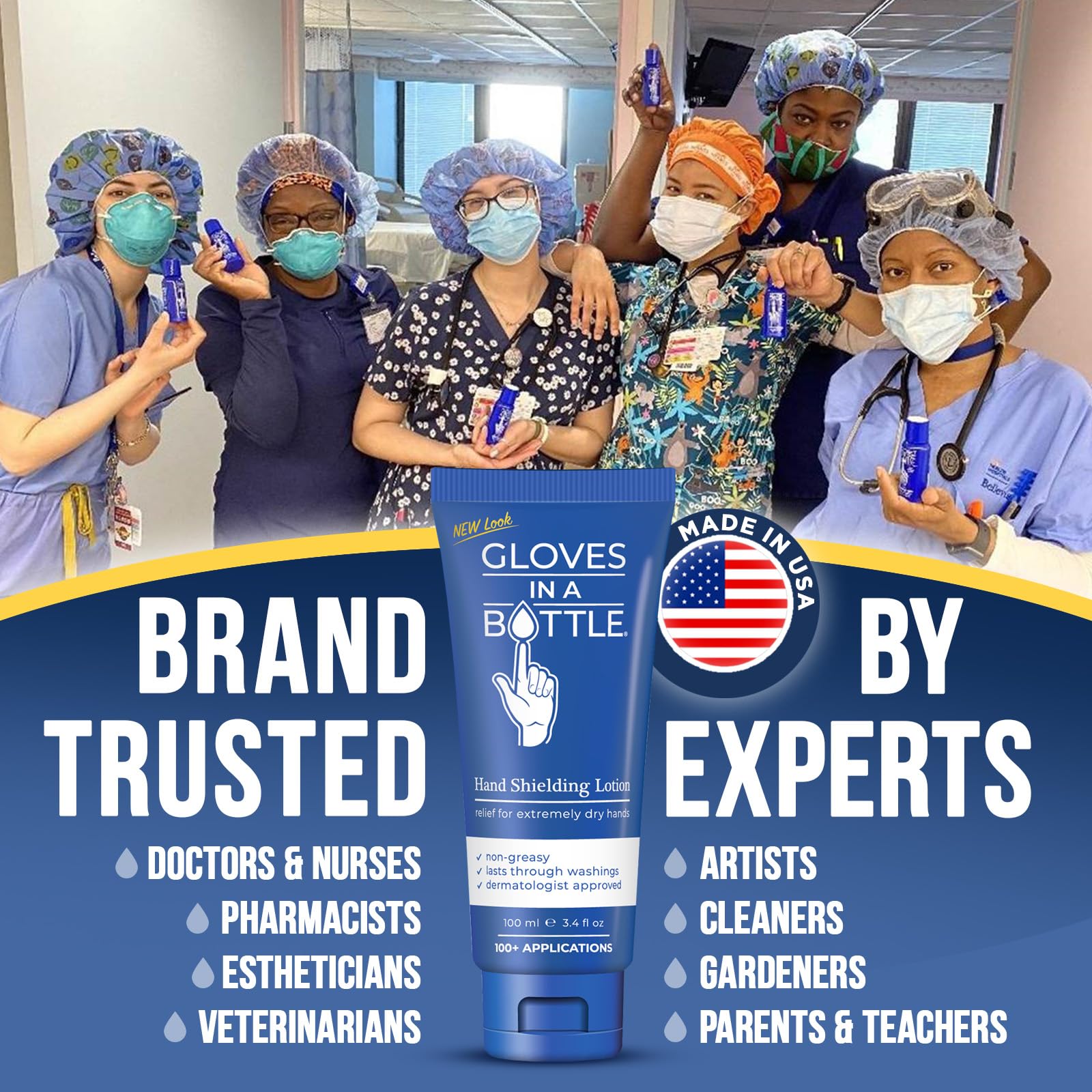 Gloves In A Bottle Shielding Lotion creates protective shield against irritants at work