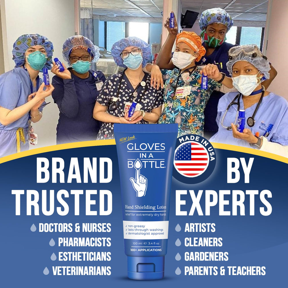 Gloves In A Bottle Shielding Lotion creates protective shield against irritants at work