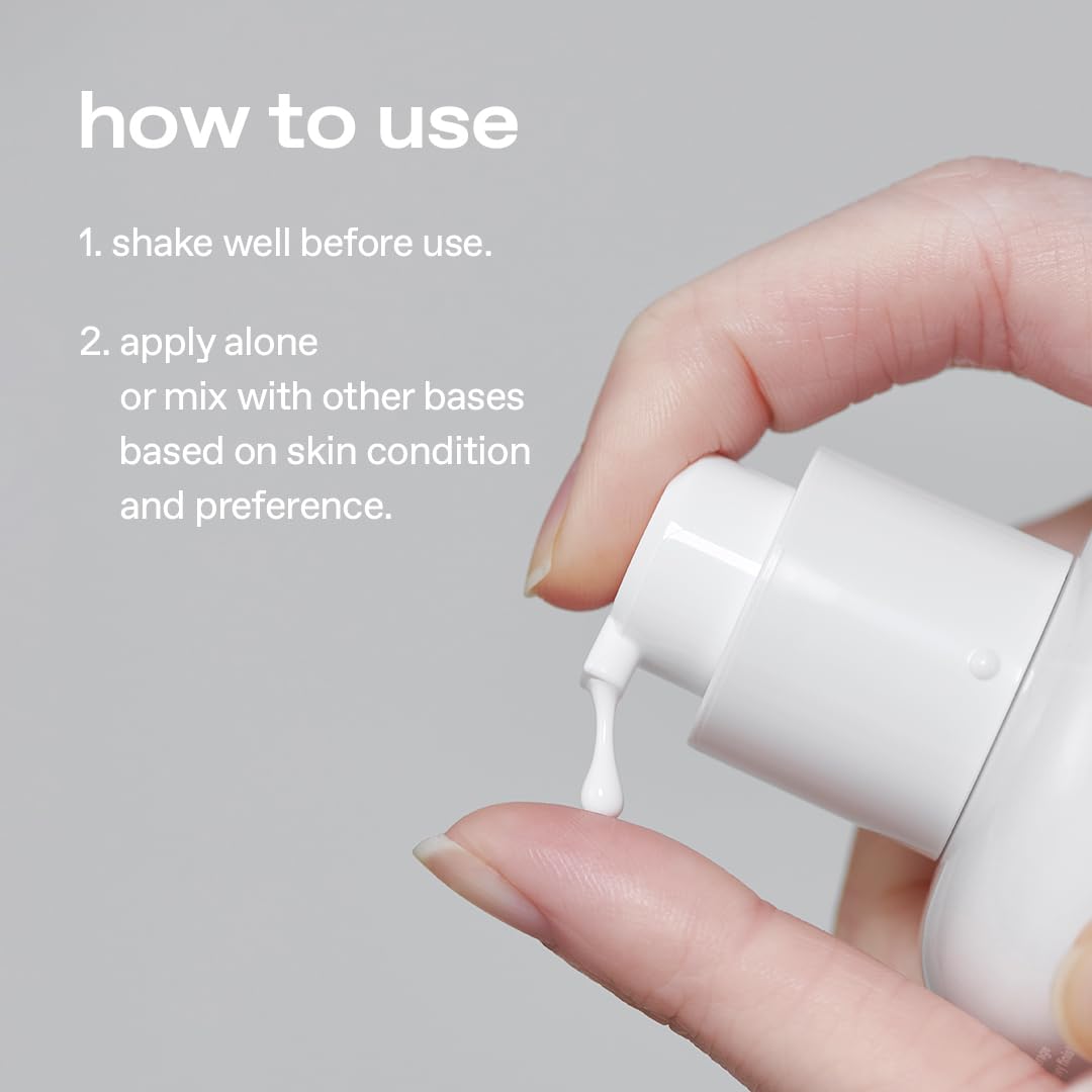 Glow blemish balm white on-skin demonstrates a radiant, non-greasy finish.