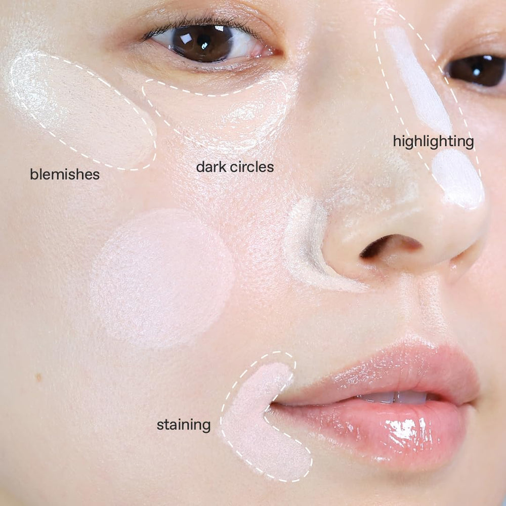 Natural, skin-like finish that builds coverage with Glow concealer.