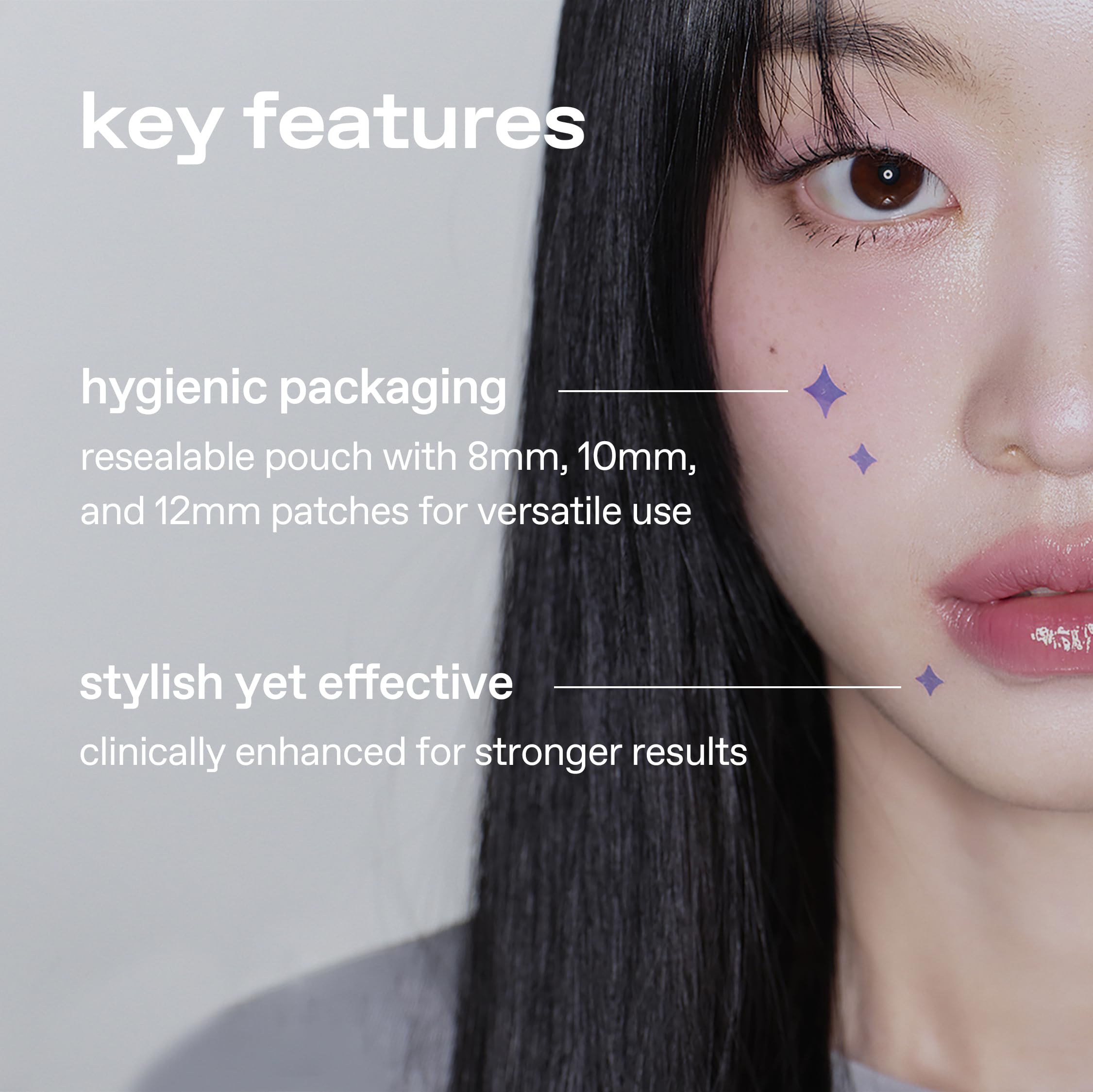 Glow Diamond Drop blemish patch 8mm size for precise spot coverage under makeup.