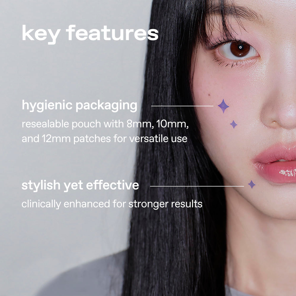 Glow Diamond Drop blemish patch 8mm size for precise spot coverage under makeup.