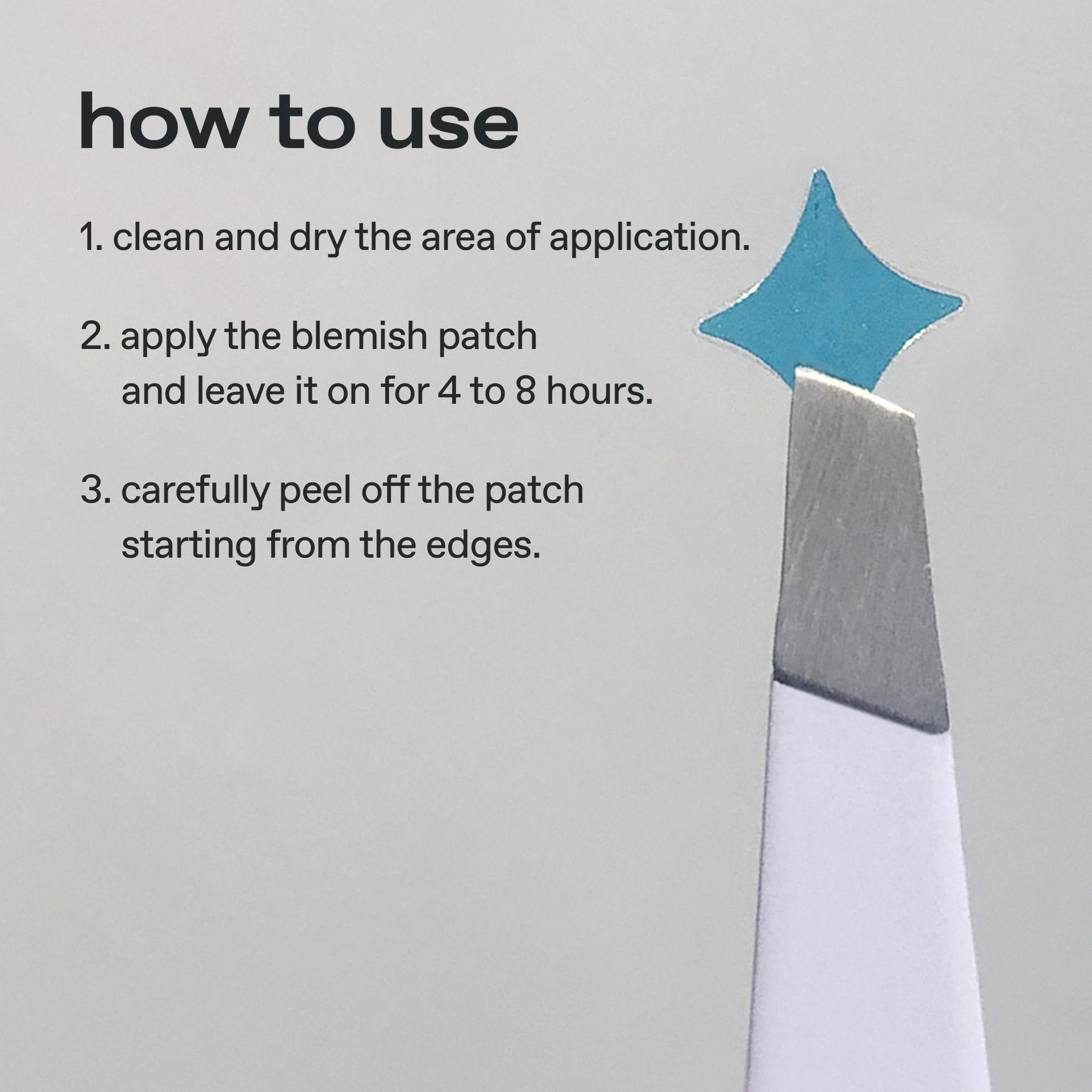 Glow Diamond Drop blemish patch applied on skin for a clear, invisible finish.