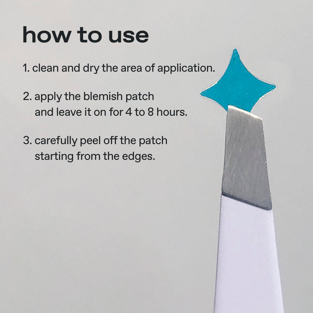 Glow Diamond Drop blemish patch applied on skin for a clear, invisible finish.