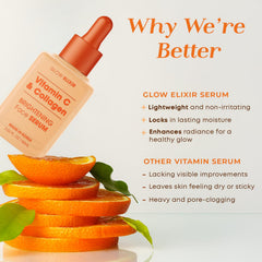 Glow Elixir serum on hand during morning routine for radiance