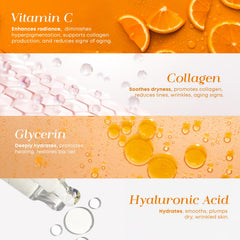 Close-up of Glow Elixir serum texture for smooth, radiant skin