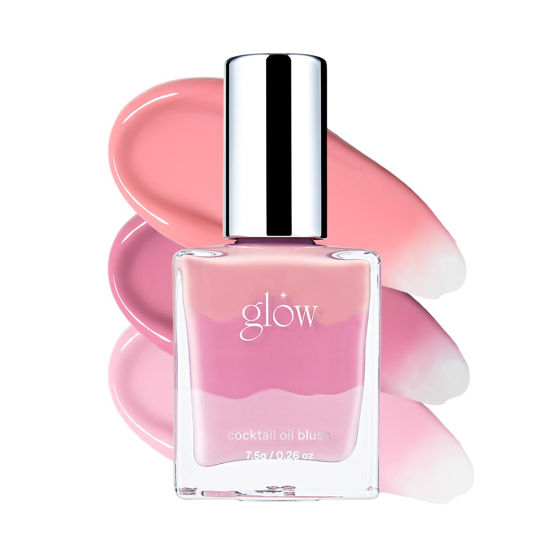 Glow PurpleFlame bottle pour illustrates a lightweight oil blend for smooth application.