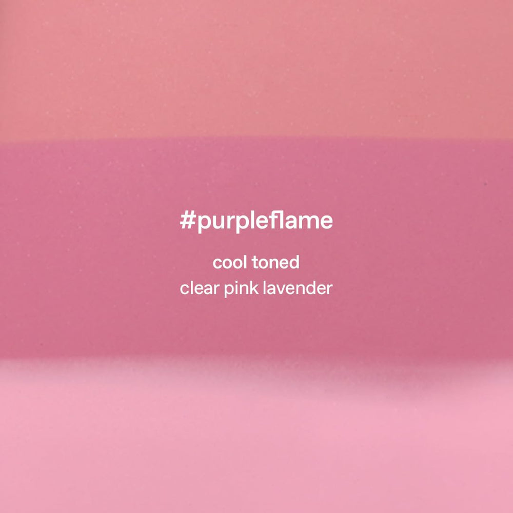 Glow PurpleFlame swatch on cheek highlights radiant glow and even blend.