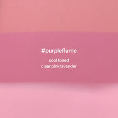 Glow PurpleFlame swatch on cheek highlights radiant glow and even blend.