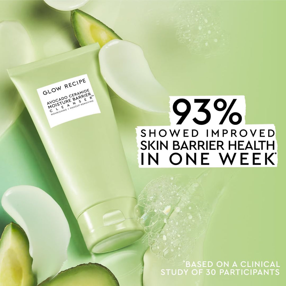 Glow Recipe Avocado Ceramide Cleanser gift-ready packaging evokes premium skincare routine.