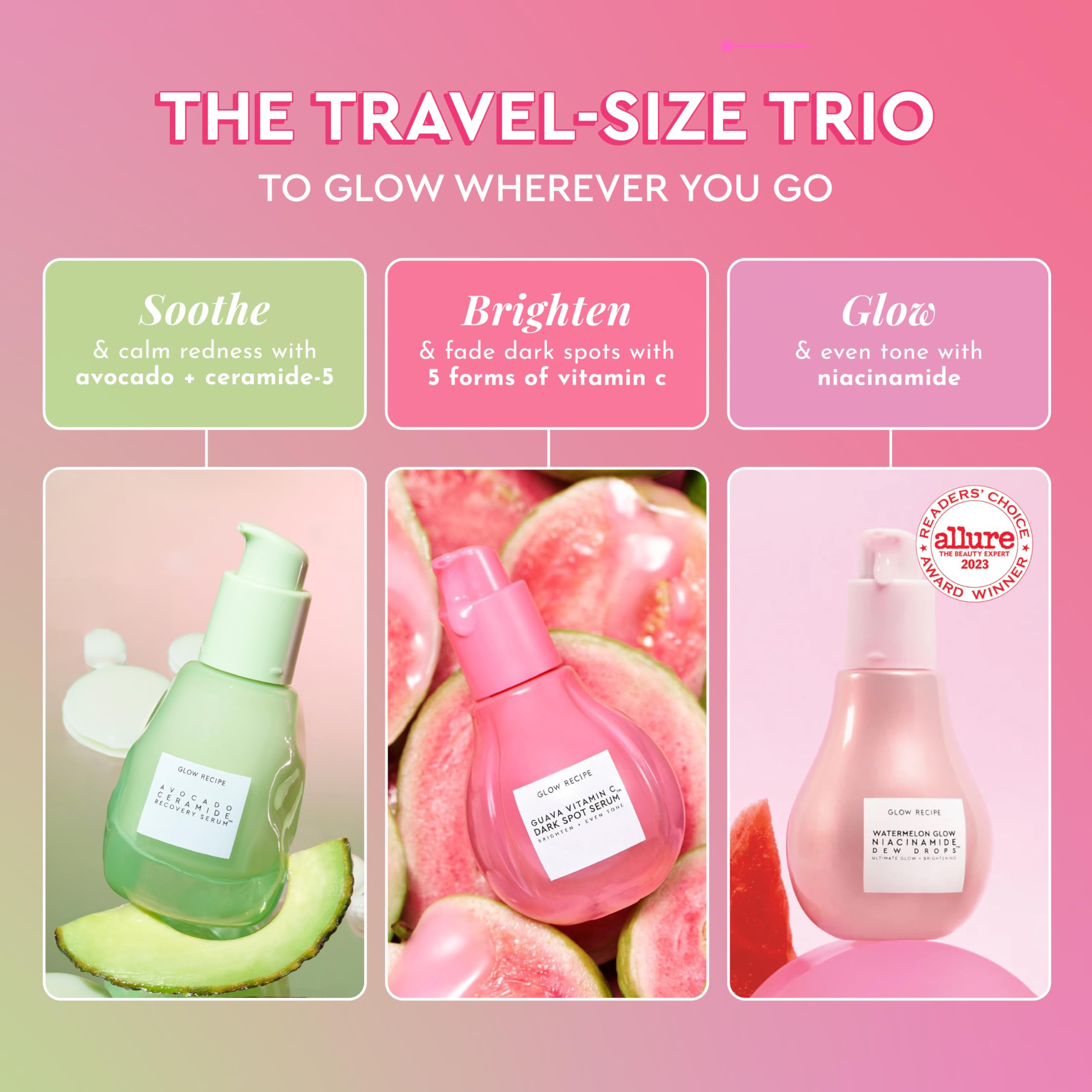 Glow Recipe Avocado Ceramide Serum hydrates and nourishes skin texture.