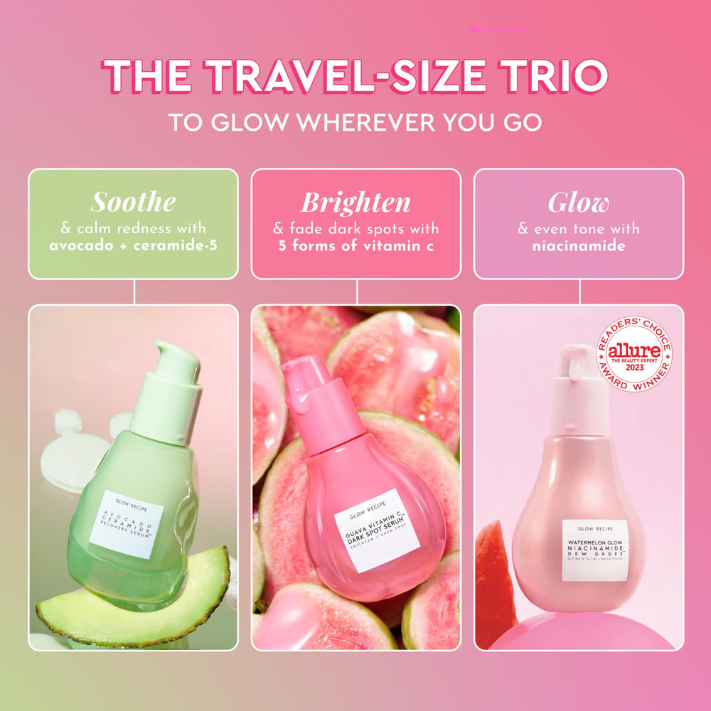 Glow Recipe Avocado Ceramide Serum hydrates and nourishes skin texture.
