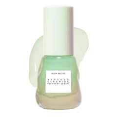 Glow Recipe Avocado Ceramide Serum bottle showing calm, hydrating skincare benefits