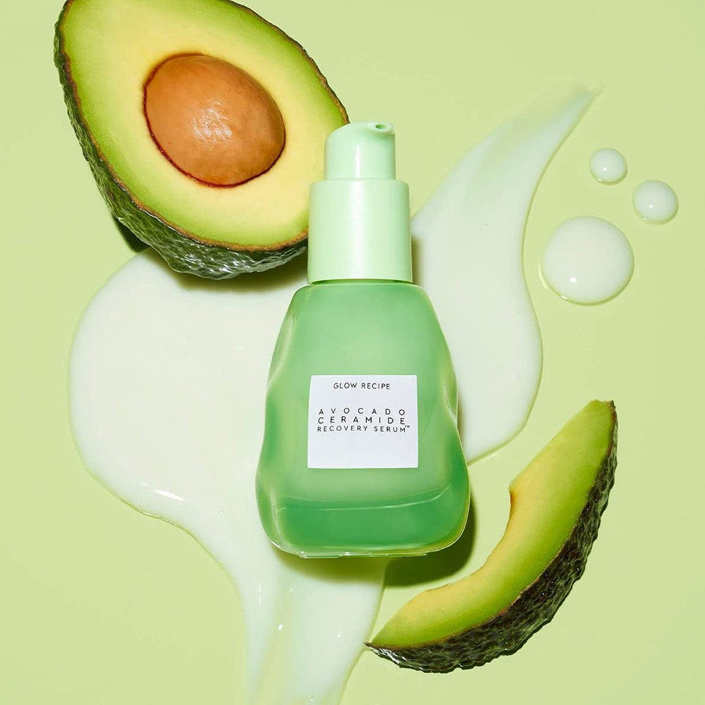 Ceramides and rice milk components in Glow Recipe Avocado Ceramide Serum