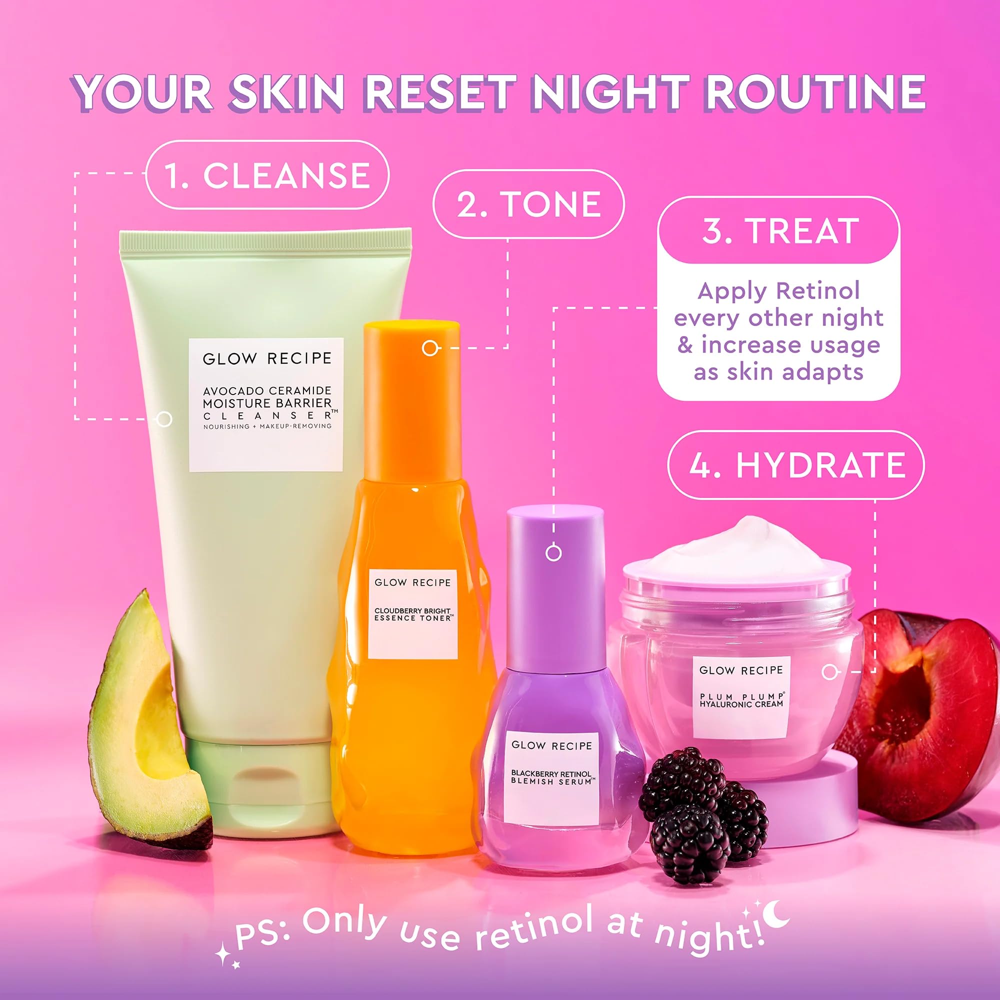 Glow Recipe blackberry extract close-up highlighting berry-derived antioxidants for skin resilience.
