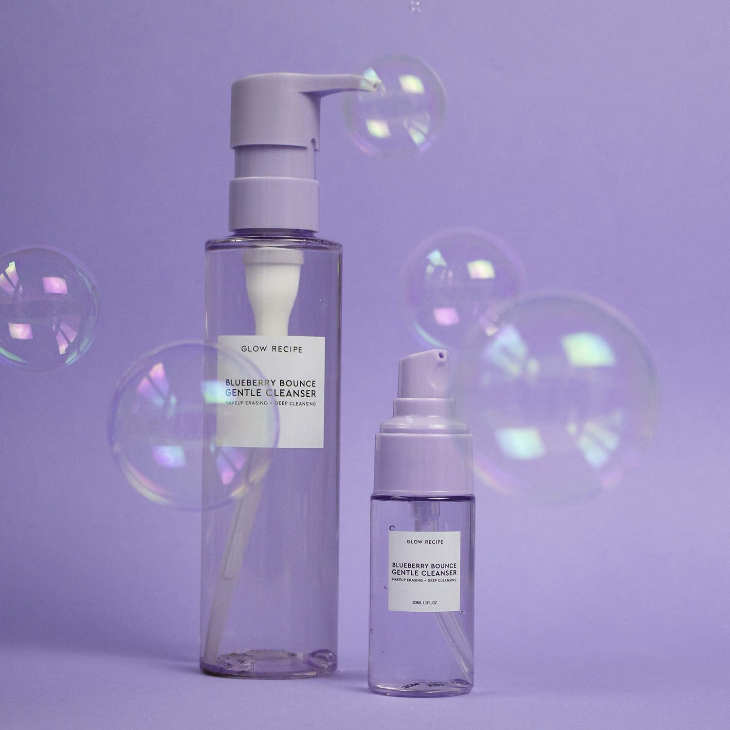 Glow Recipe Blueberry Bounce exfoliating bubbles for gentle AHA exfoliation.