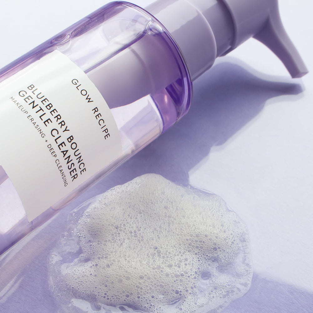 Glow Recipe Blueberry Bounce sensory self-care moment for hydrated skin.