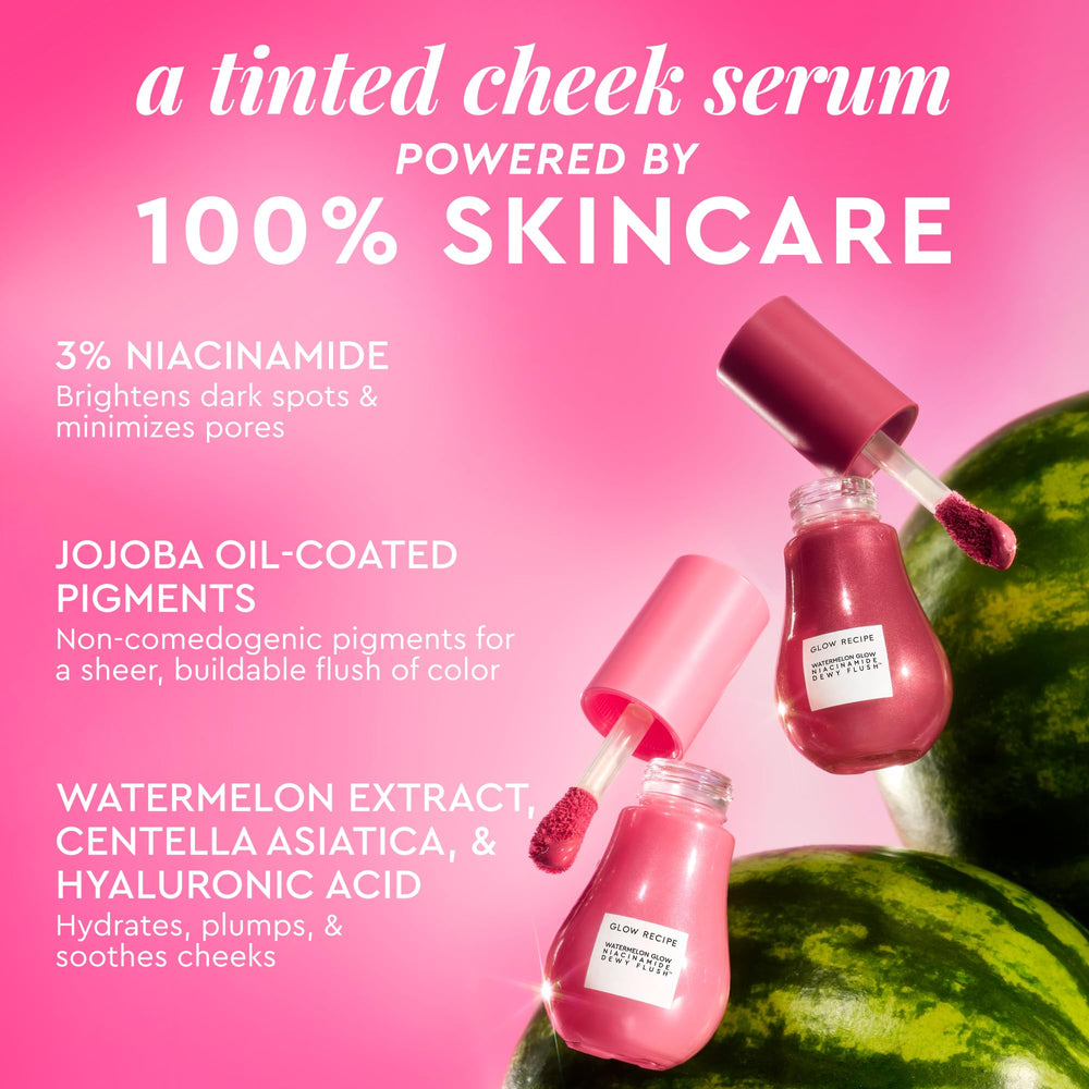 Glow Recipe doe-foot applicator applying tint for natural flush.