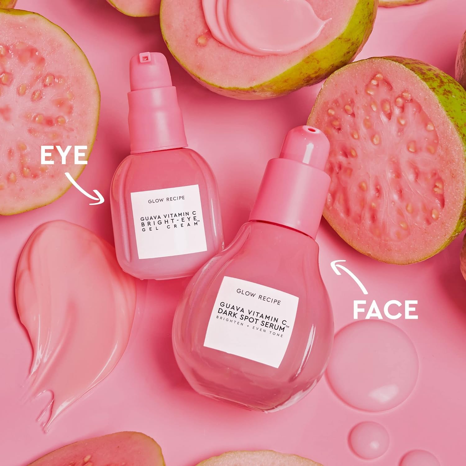 Glow Recipe Guava Brightening Serum bottle close-up with radiant potential.