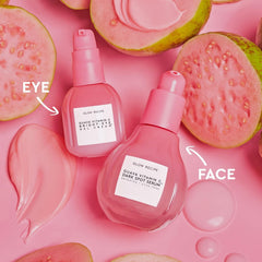 Glow Recipe Guava Brightening Serum bottle close-up with radiant potential.